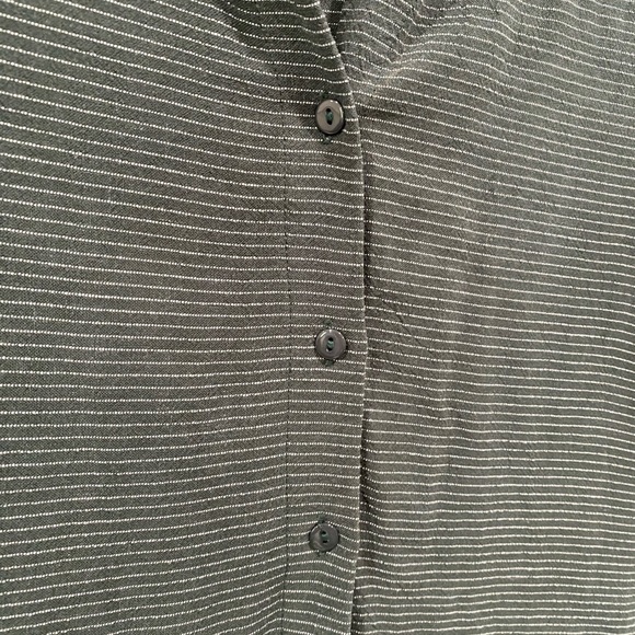 Green striped midi dress, size SMALL with quarter sleeves - Picture 2 of 7